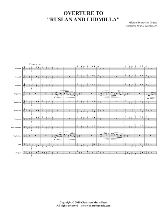 Product gallery: Page 1 of 21 Ruslan and Ludmilla , , (Brass Ensemble)