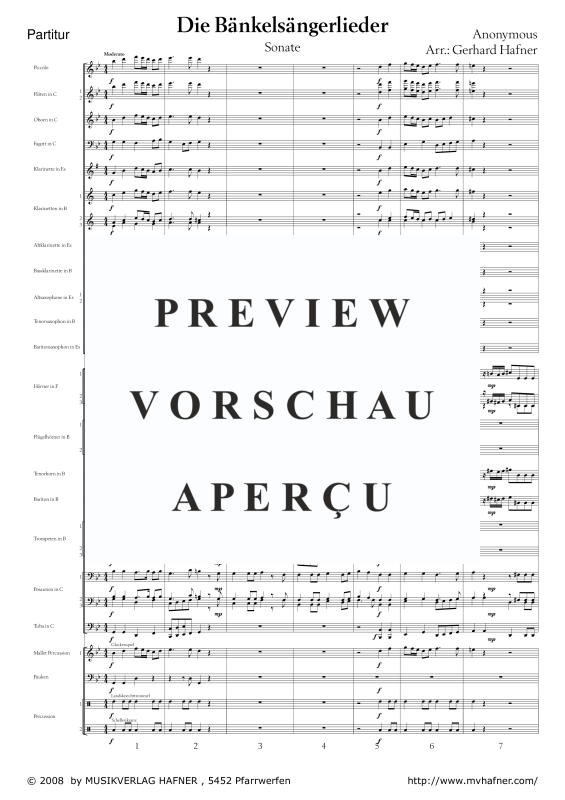 Product gallery: Page 6 of 11 Sonate aus ´Die Bänkelsängerlieder´, , (large wind orchestra)