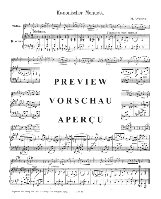Product gallery: Page 2 of 3 Kanonischer Menuett , , (violin + piano)