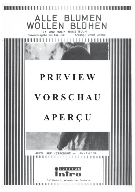 Produktgalerie: Seite 2 von 4 Alle Blumen wollen blühen, 	Anna-Lena, Klavier und Gesang