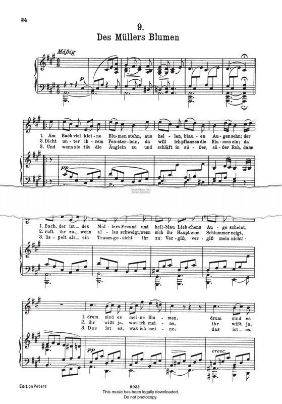 Product picture to: Des Müllers Blumen (from 'Die Schöne Müllerin Op.25 D795')