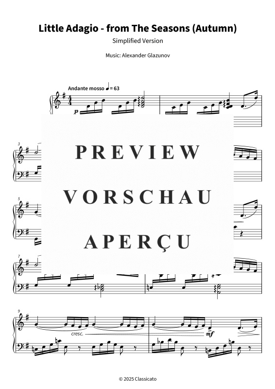 Product gallery: Page 5 of 6 Little Adagio - Simplified Version, , Piano Solo