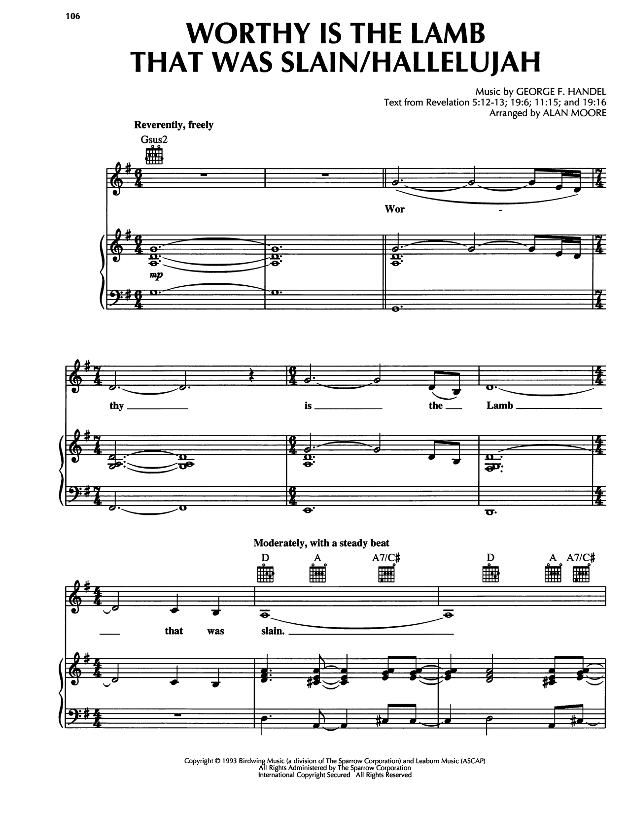 Product picture to:  Worthy Is The Lamb That Was Slain/Hallelujah - George Frideric Handel