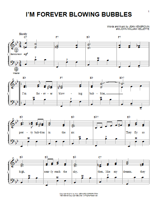 Produktgalerie: Seite 1 von 1 I'm Forever Blowing Bubbles (arr. Gary Meisner), John William Kellette, Akkordeon