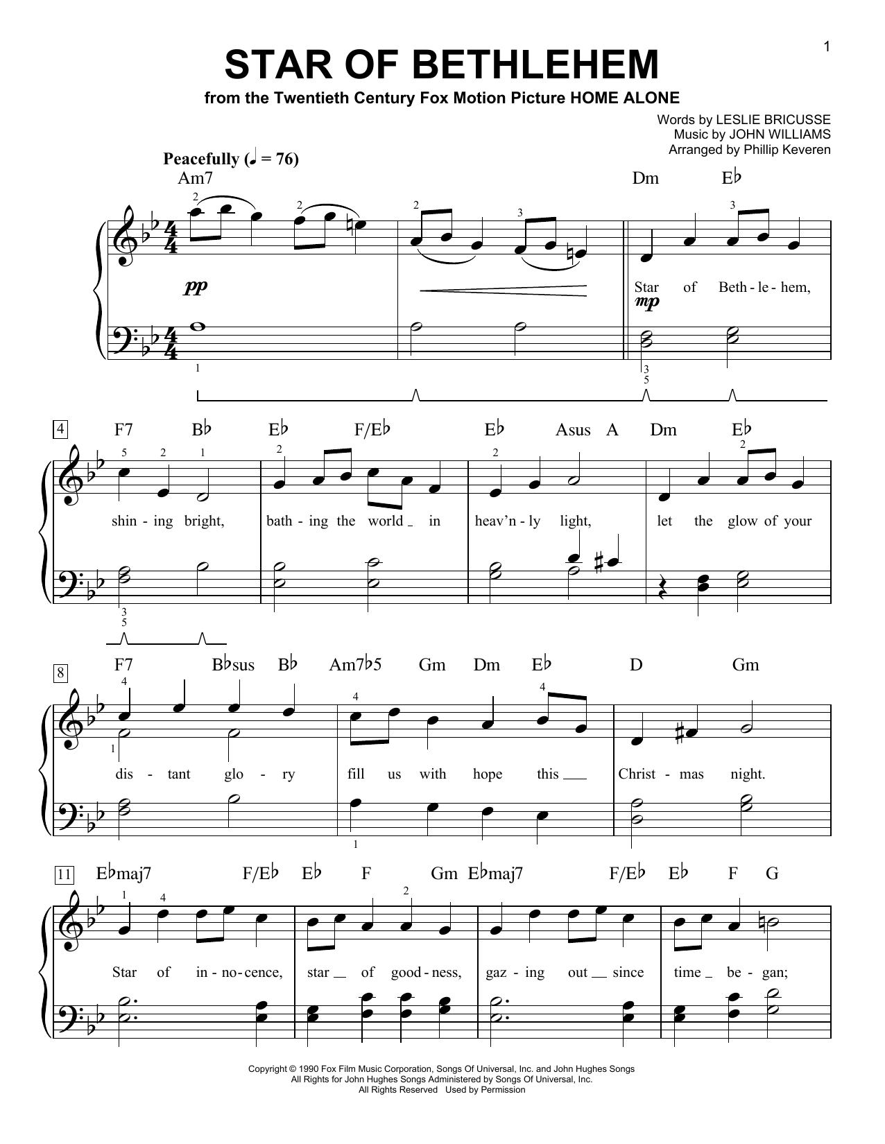 Product gallery: Page 1 of 1 Star Of Bethlehem (arr. Phillip Keveren), John Williams