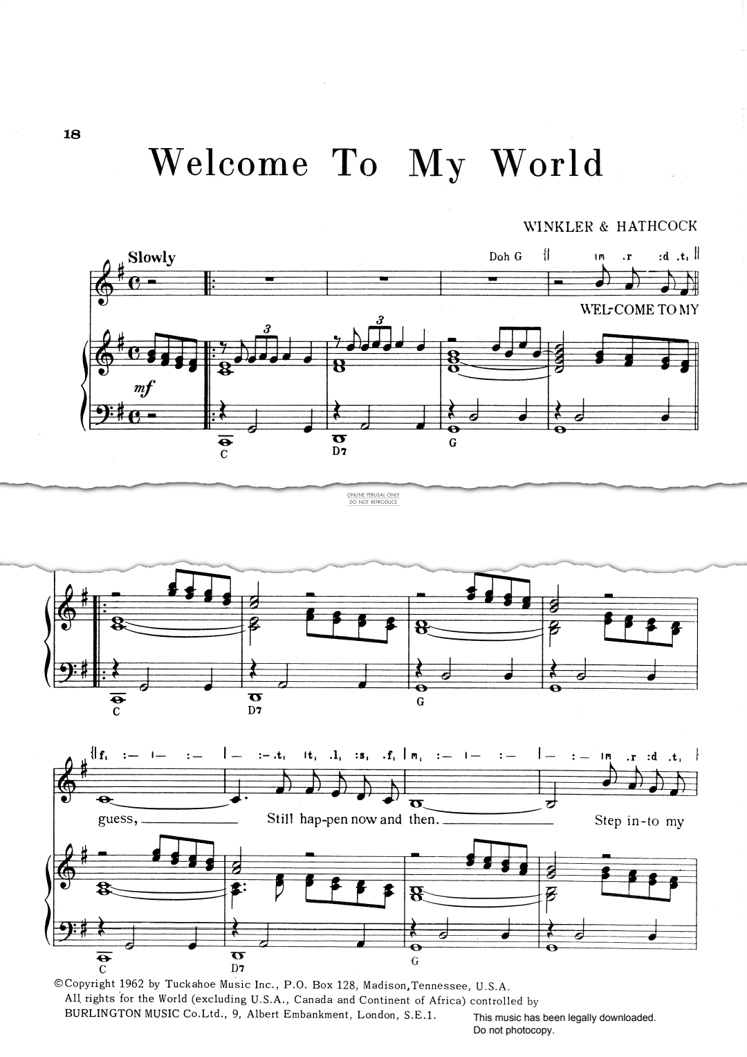 Product picture to: Welcome To My World - Jim Reeves