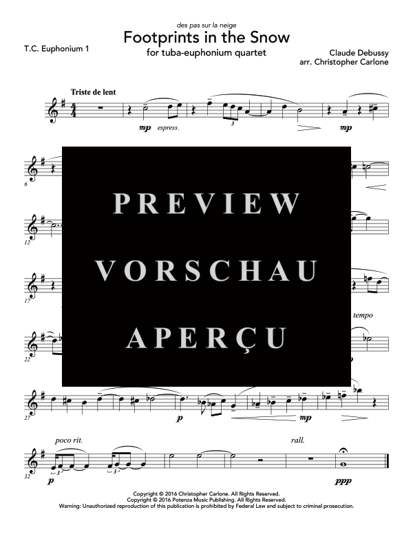 Product gallery: Page 9 of 11 Footprints in the Snow, , (Tuba Quartett EETT)