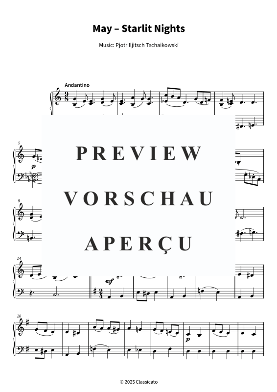 Product gallery: Page 4 of 5 May - Starlit Nights - simplified version, , Piano Solo