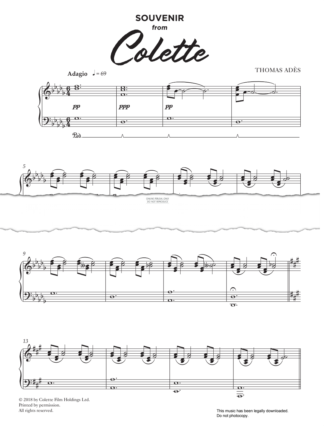 gallery: Souvenir (from 'Colette'), Thomas Adès