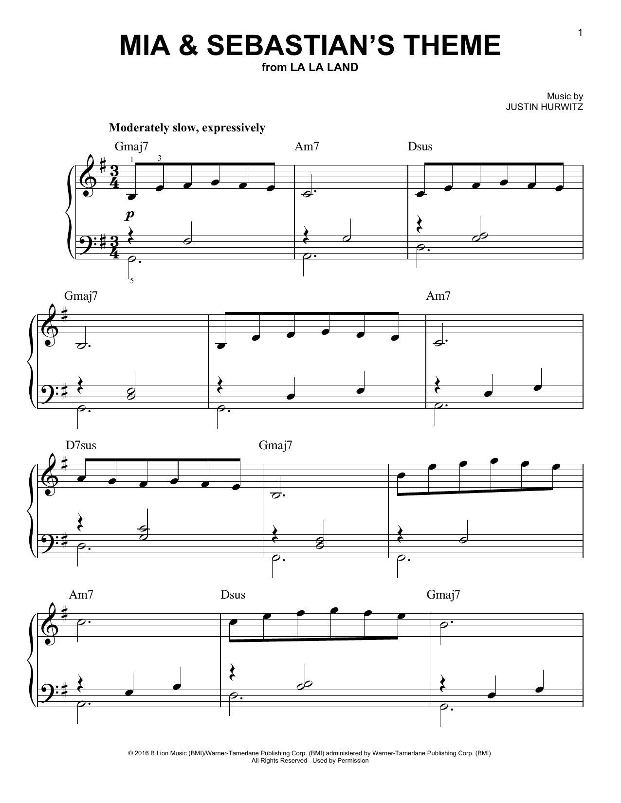 Product picture to: Mia & Sebastian's Theme (from La La Land)