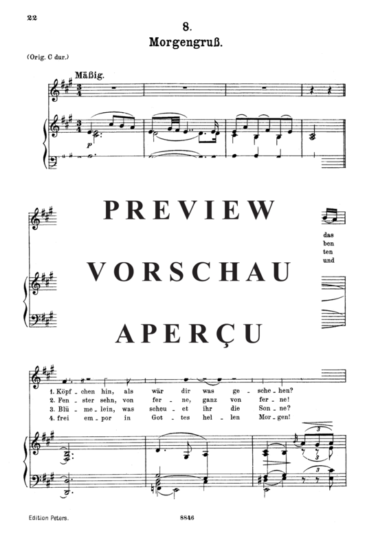Product gallery: Page 2 of 3 Morgengruß D.795-8 (Die Schöne Müllerin), , Medium Voice and Piano