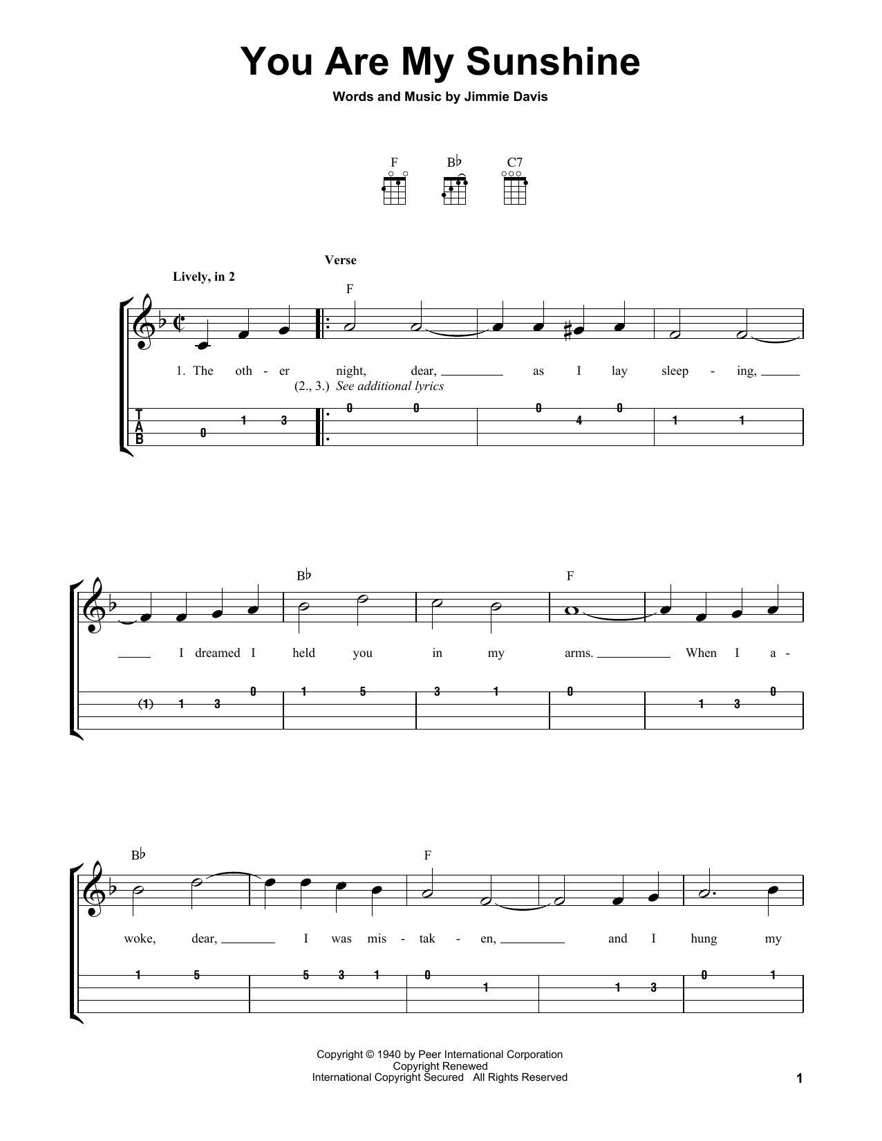 Product gallery: Page 1 of 1 You Are My Sunshine, Jimmie Davis