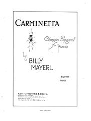 cover: Carminetta, Billy Mayerl, Klavier
