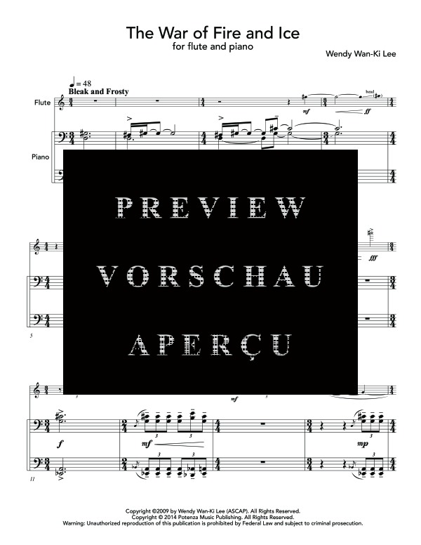 Product gallery: Page 5 of 11 War of Fire and Ice, The, , (flute and piano)