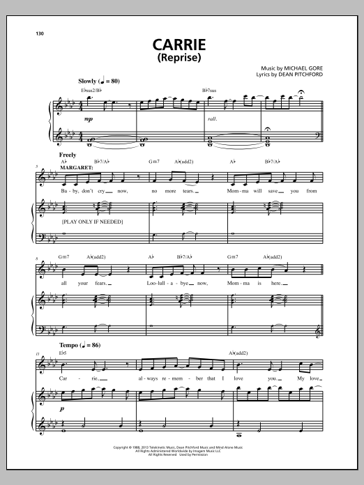 Produktbild zu: Carrie (Reprise) (from Carrie The Musical)