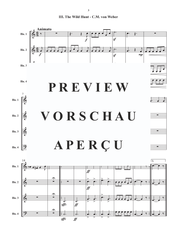 Product gallery: Page 5 of 9 Three Hunting Songs, , Horn Quartet