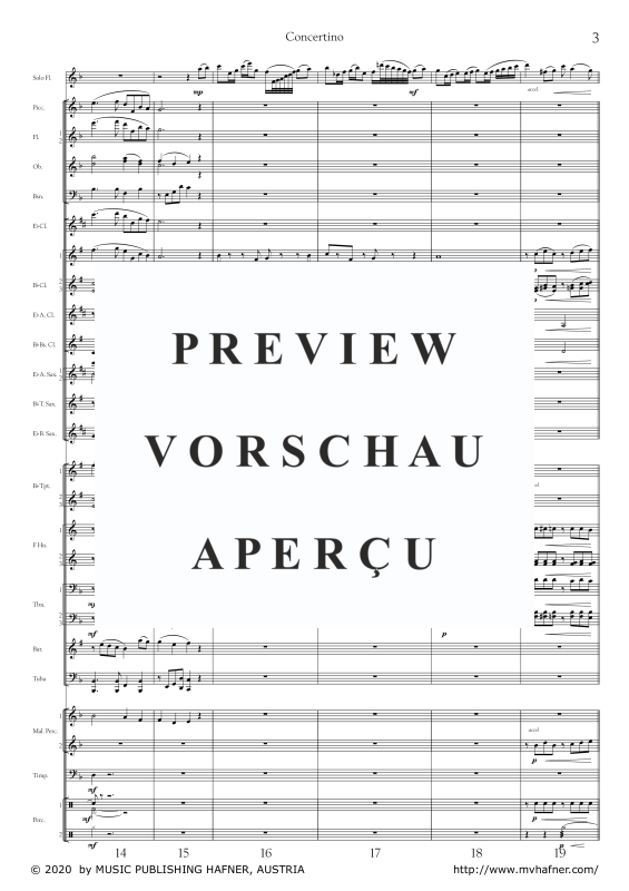 Product gallery: Page 8 of 11 Concertino, , (Flute solo and large wind orchestra)
