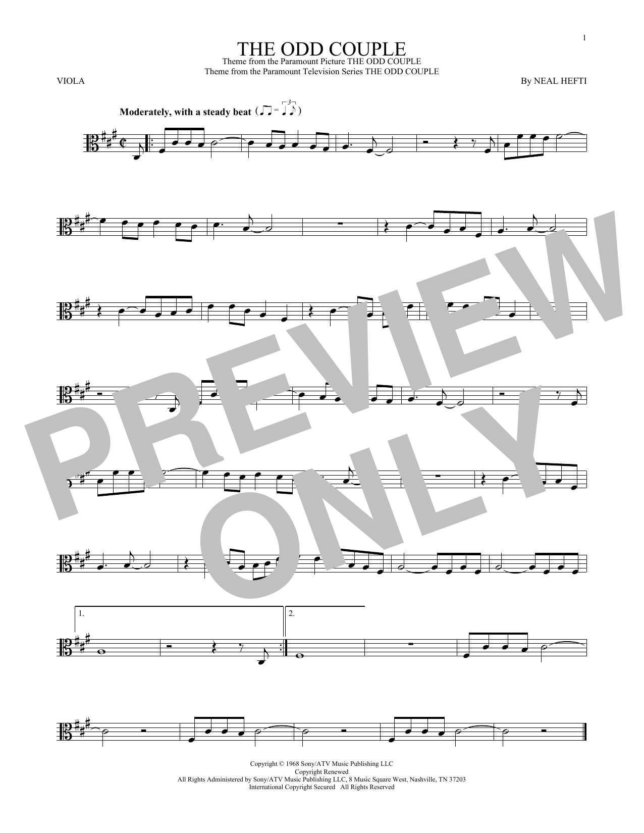 Product gallery: Page 1 of 1 The Odd Couple, Neal Hefti