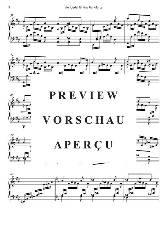 Product gallery: Page 6 of 12 Vier Lieder für das Pianoforte, op. 8 , , Piano Solo