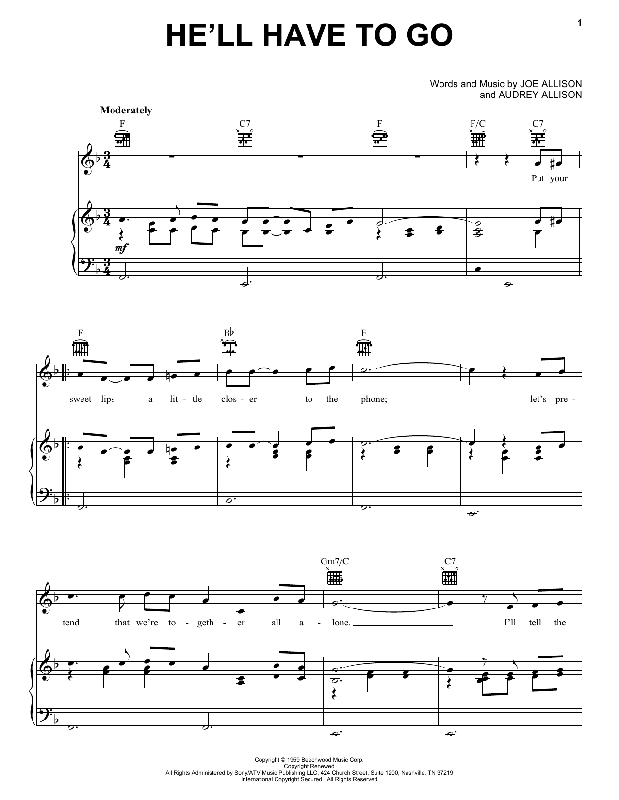 Produktgalerie: Seite 1 von 1 He'll Have To Go, Jim Reeves, Gesang, Gitarre, Klavier