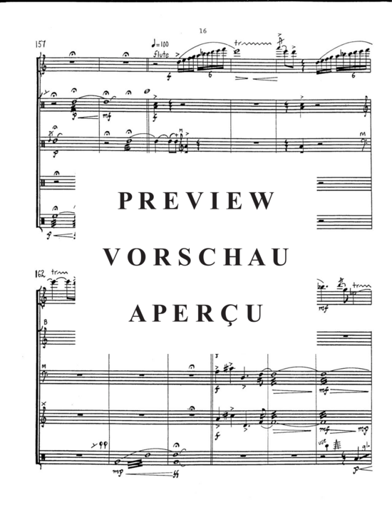 Product gallery: Page 21 of 21 Mysterious Exit , , (solo flute and 4 percussion instruments)
