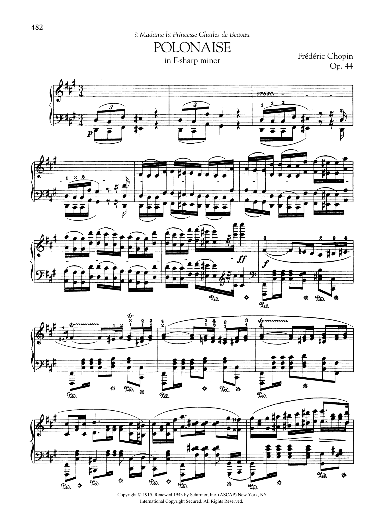 Product gallery: Page 1 of 1 Polonaise in F-sharp minor, Op. 44, Frédéric Chopin