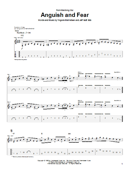 Produktgalerie: Seite 1 von 1 Anguish And Fear, Yngwie Malmsteen, Gitarre