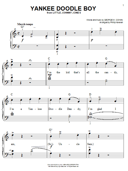 Product picture to: Yankee Doodle Boy (arr. Phillip Keveren)