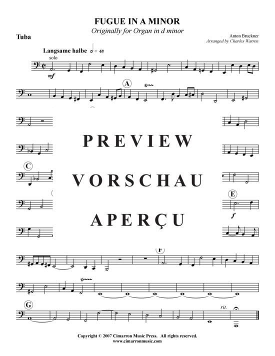 Produktgalerie: Seite 9 von 9 Fuge in A-Moll , , (Blechbläserquintett)