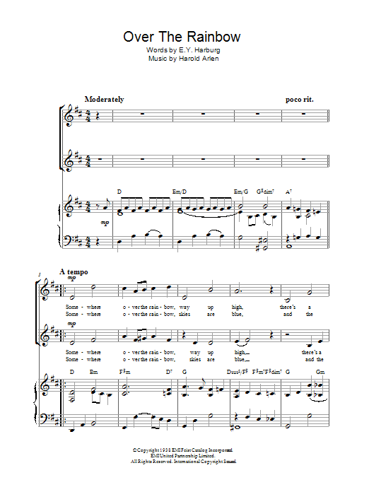 Product gallery: Page 1 of 1 Over The Rainbow (from 'The Wizard Of Oz'), Judy Garland