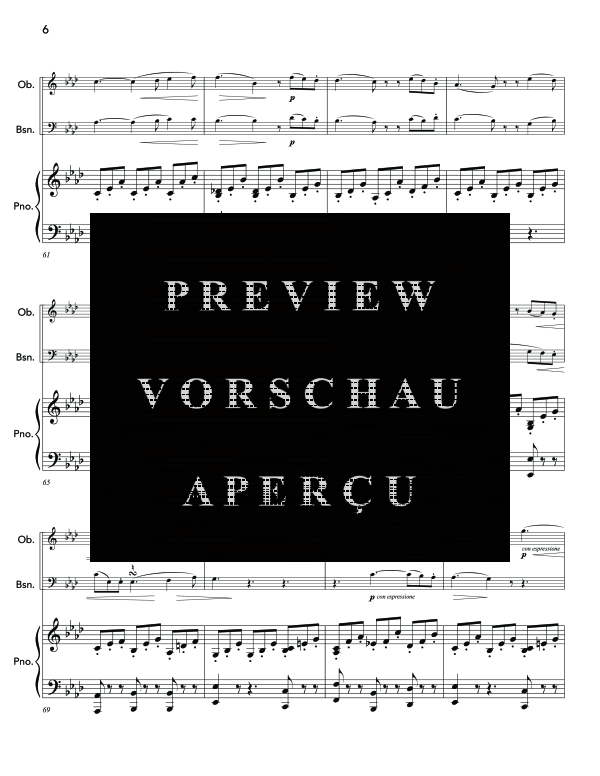 Produktgalerie: Seite 10 von 11 Concertpiece No. 1, , (Trio Oboe, Fagott und Klavier)