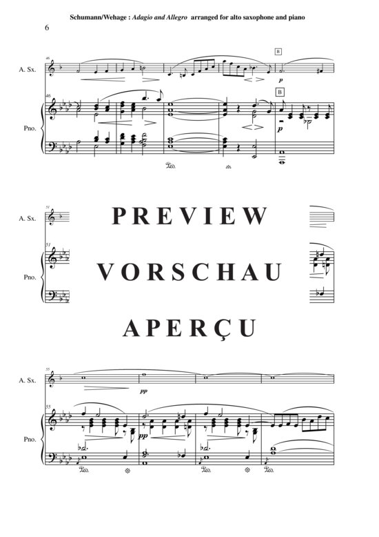 Product gallery: Page 7 of 21 Adagio und Allegro, Opus 70 , , (alto saxophone + piano)