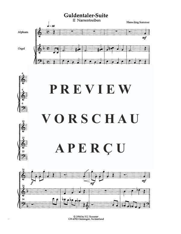 Product gallery: Page 6 of 11 Guldentaler Suite, Op. 163, , Alphorn In F and Piano