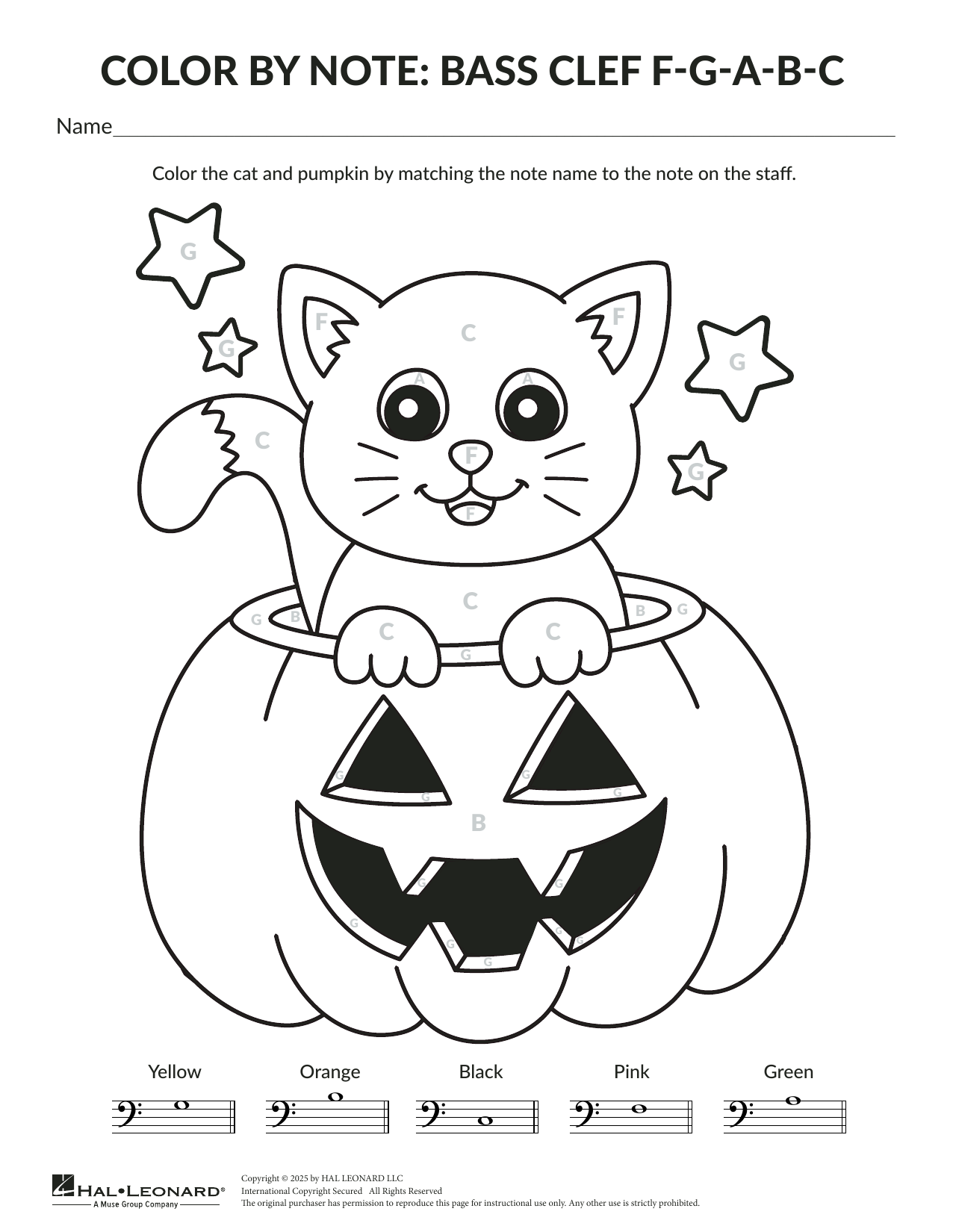 Produktgalerie: Seite 1 von 1 Halloween Color By Note: Cat, Brittany McCorriston