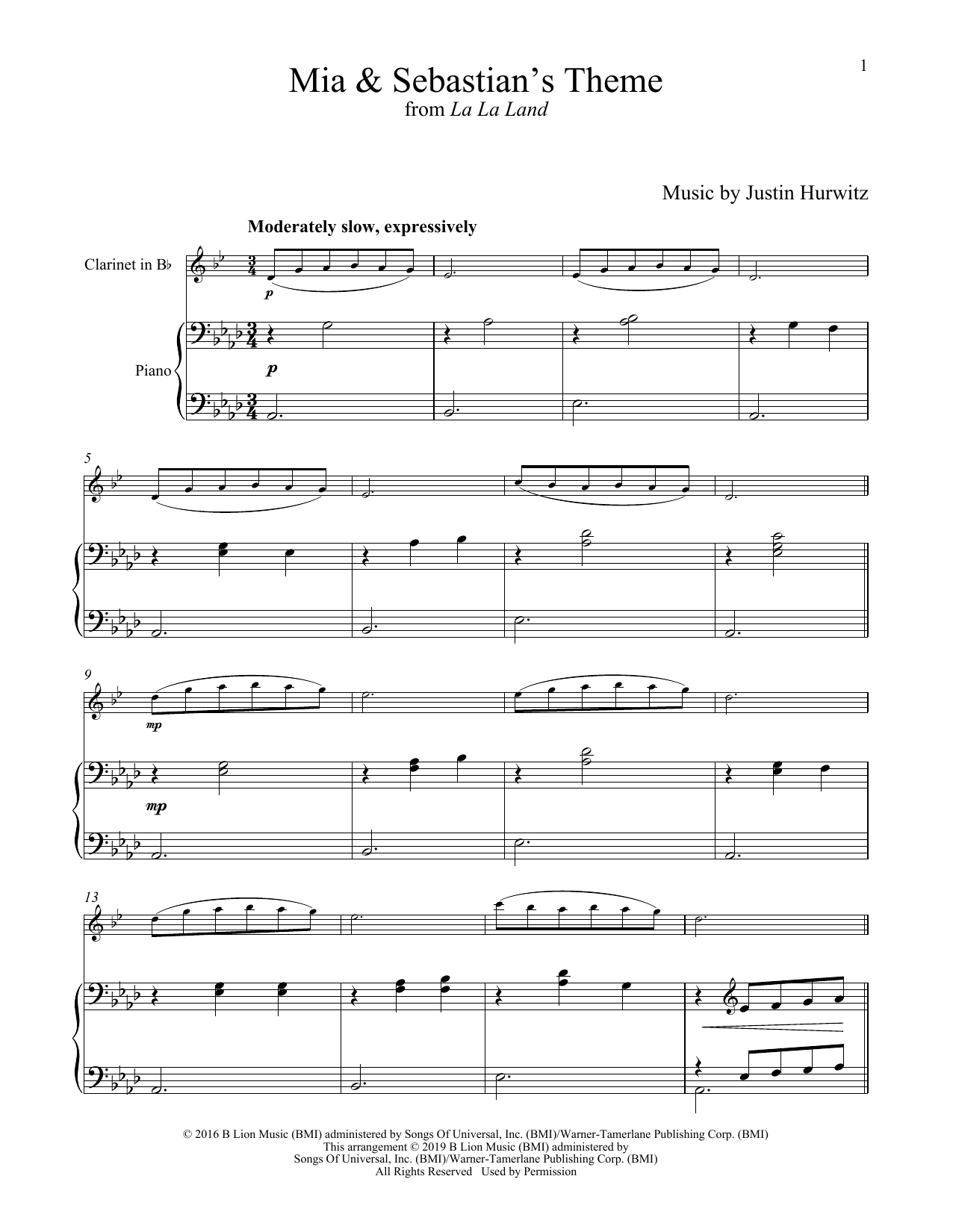Product picture to: Mia & Sebastian's Theme (from La La Land)