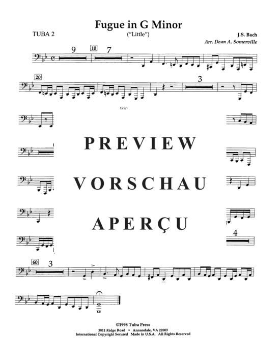 Product gallery: Page 18 of 18 Fugue in G Minor (Little) , ,  (Tuba Quartett EETT)