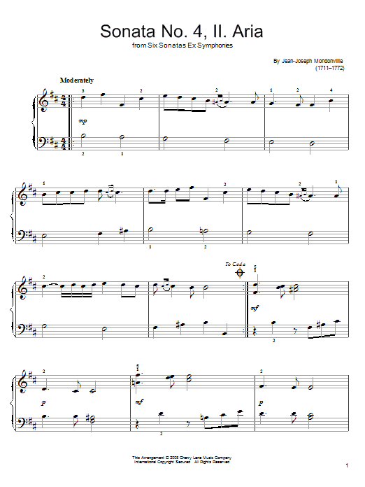 Produktbild zu: Sonata No. 4, II. Aria