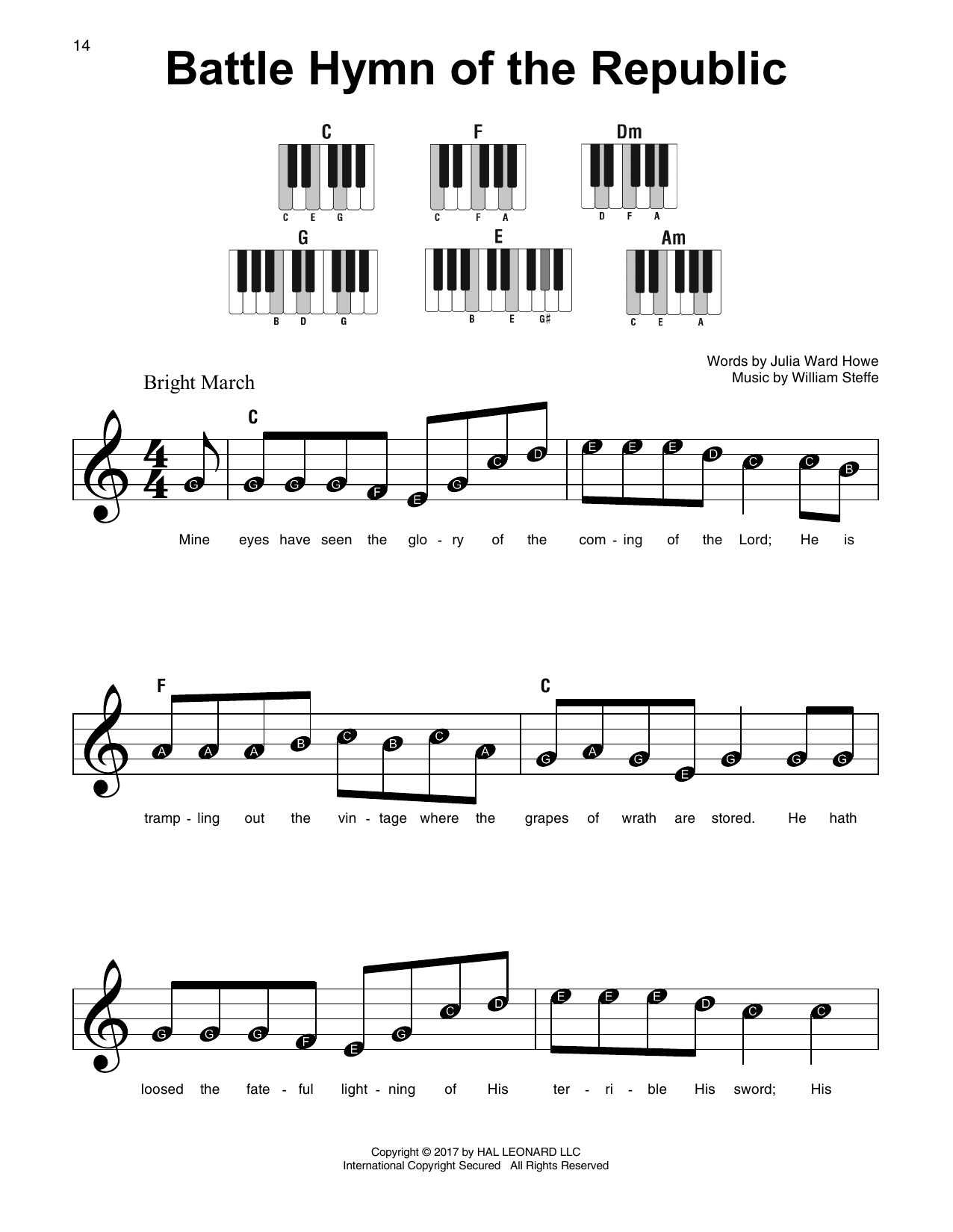 Product gallery: Page 1 of 1 Battle Hymn Of The Republic, William Steffe