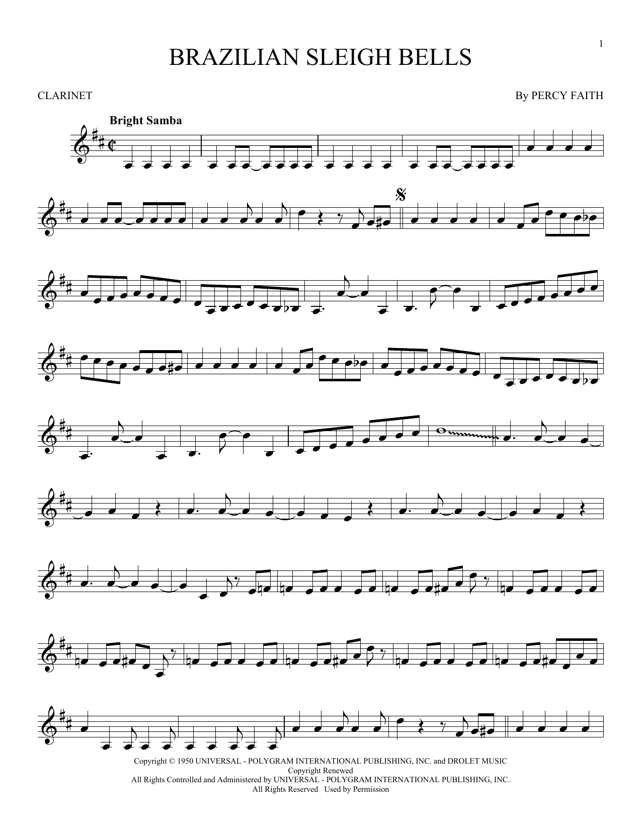 Product picture to:  Brazilian Sleigh Bells - Percy Faith