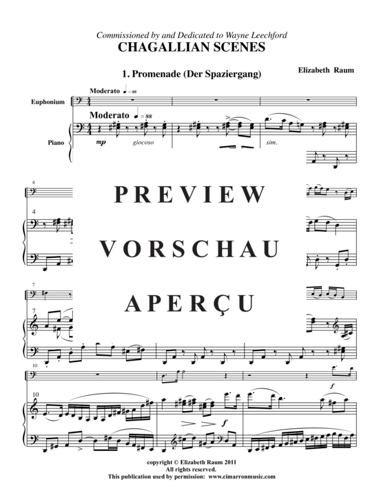 Product gallery: Page 2 of 21 Chagallian Scenes , , (baritone/euphonium + piano)