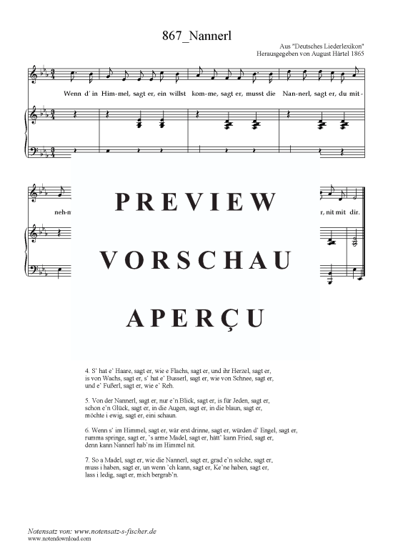 Product picture to: Nannerl Aus Deutsches Liederlexikon 1865