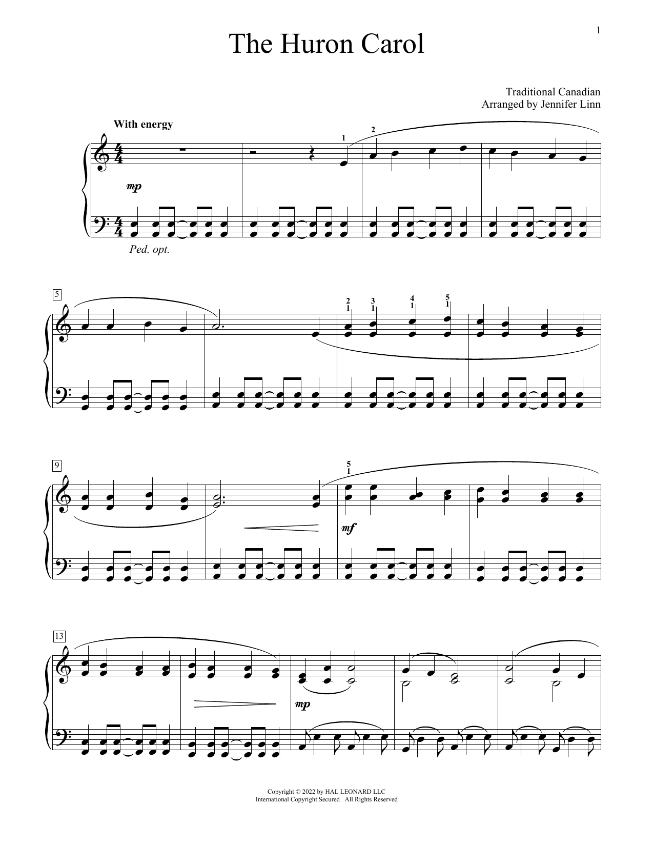 Product picture to: The Huron Carol (arr. Jennifer Linn)