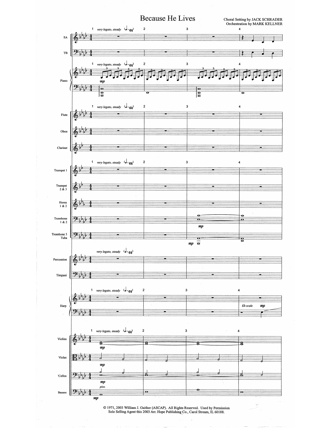Product picture to: Because He Lives - Full Score