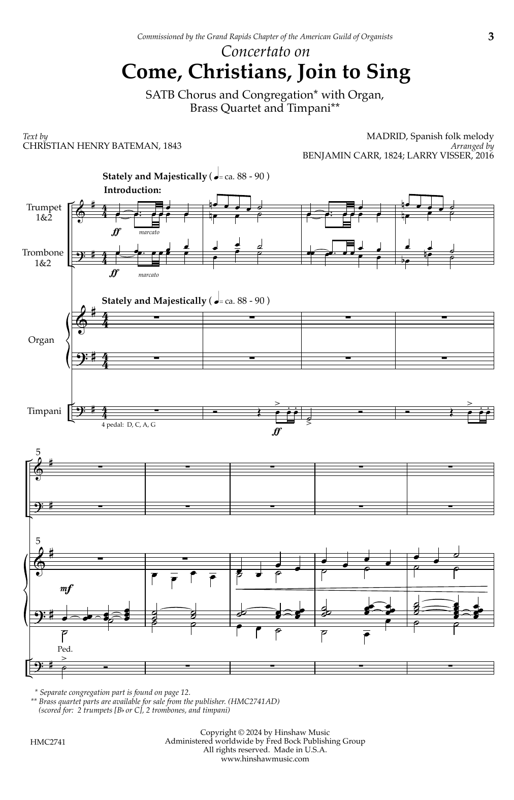 Produktbild zu: Concertato on Come, Christians, Join to Sing