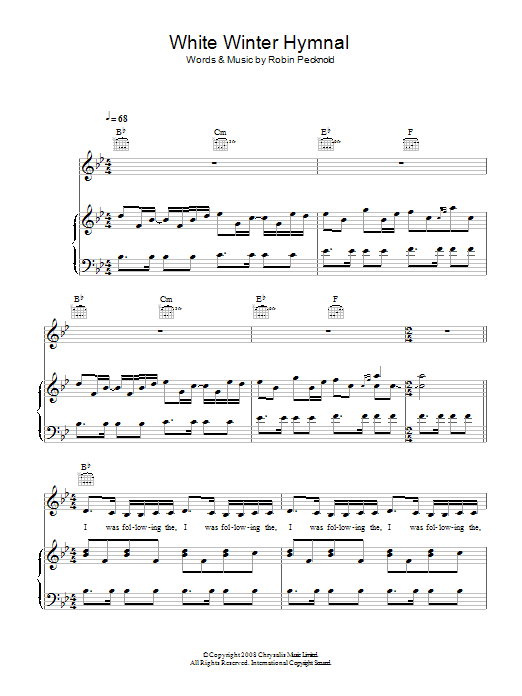 Produktgalerie: Seite 1 von 1 White Winter Hymnal, Birdy, Gesang, Gitarre, Klavier