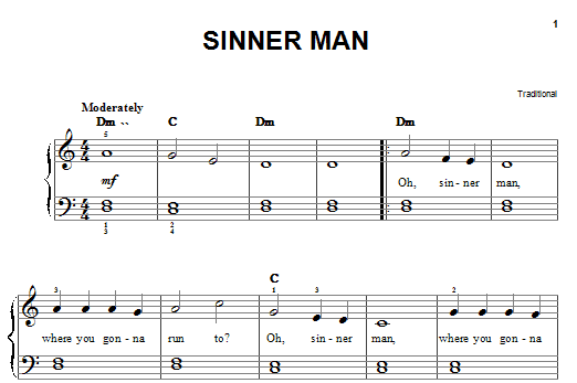 Produktgalerie: Seite 1 von 1 Sinner Man, Traditional, Klavier