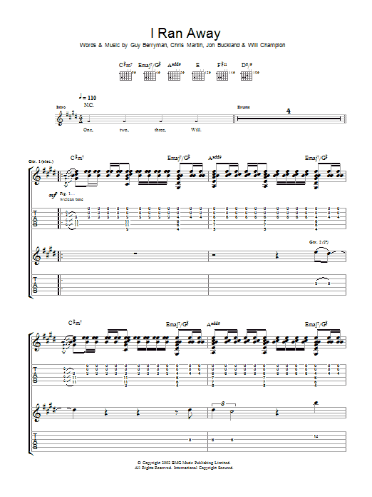 Product gallery: Page 1 of 1 I Ran Away, Coldplay