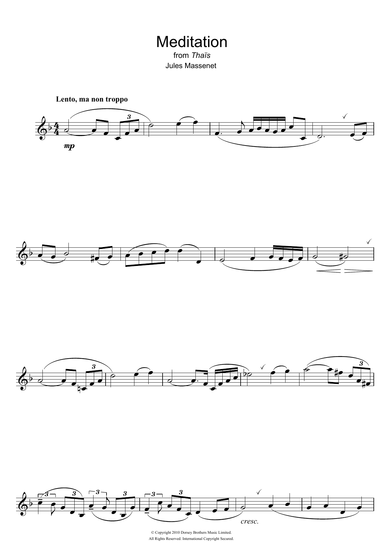 Product gallery: Page 1 of 1 Meditation (from Thais), Jules Massenet