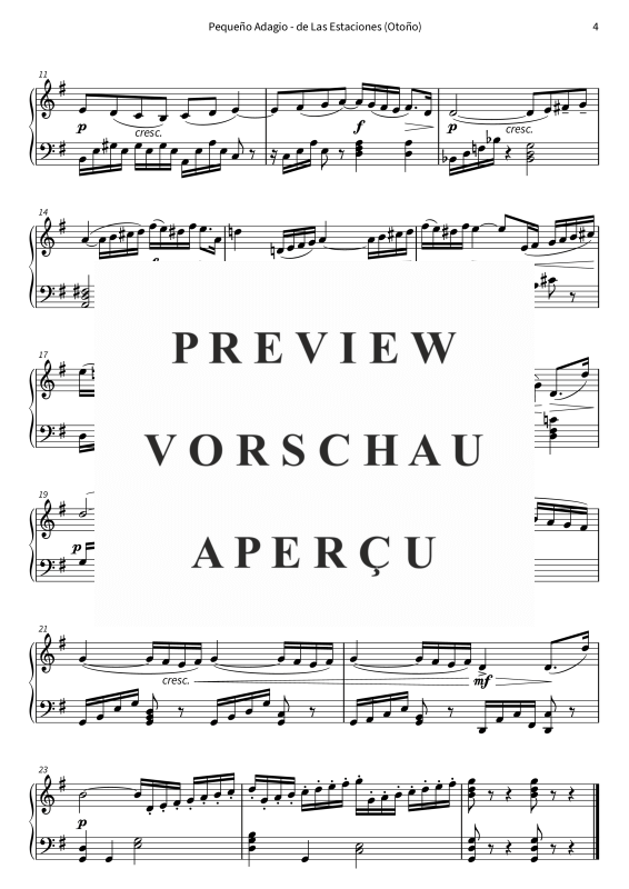 Product gallery: Page 6 of 6 Pequeño Adagio - Versión simplificada, , Piano Solo