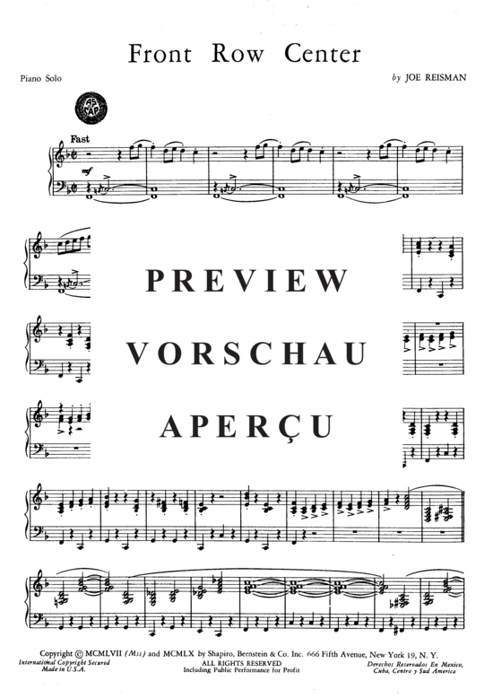 Produktgalerie: Seite 3 von 8 Front Row Center , , Klavier Solo